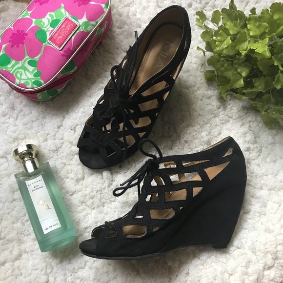 MIA Shoes - Mia Shoes Black Quincy - Lace-up Cage Bootie